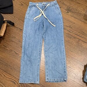 Women's Blue Straight Leg Jeans